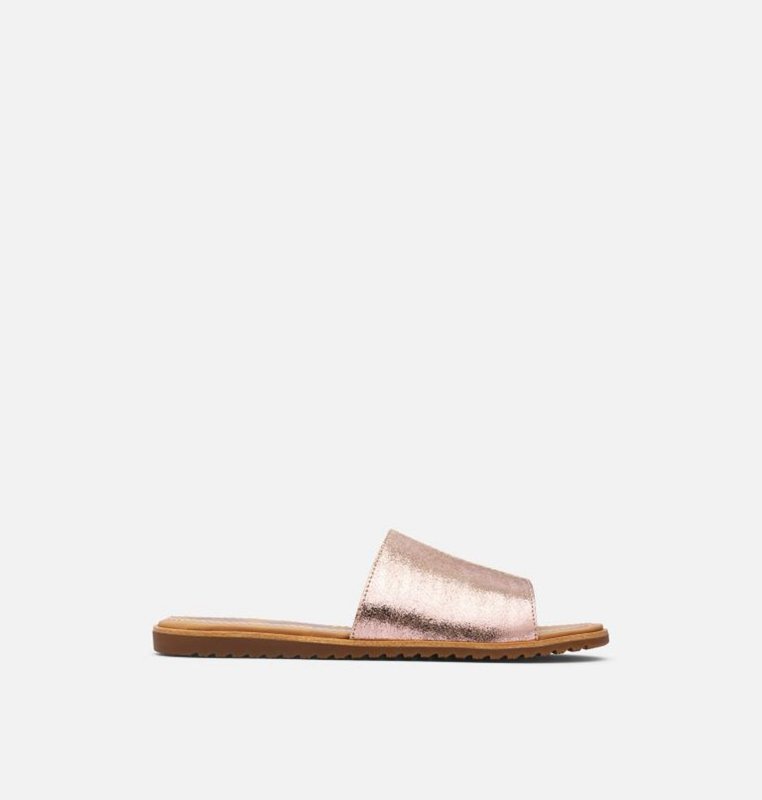 Womens Slides Beige/Brown - Sorel Ella™ Block - 186-MFCNPR